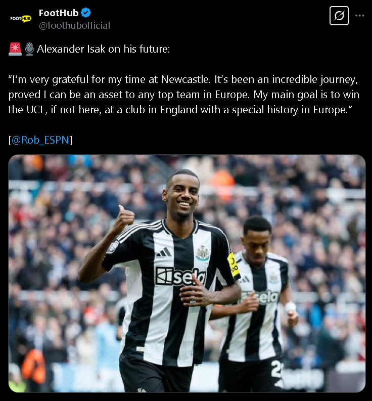 Alexander Isak on his future